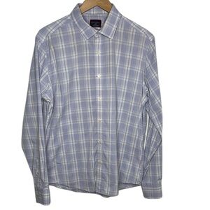 Untuckit Light Purple Striped Slim Fit Button Up Shirt Men's Size Large Blemish